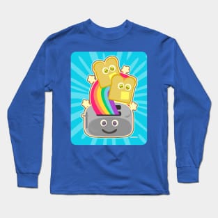 Cute Neon Rainbow Toast Long Sleeve T-Shirt